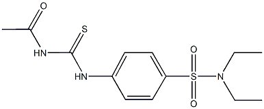 4-{[(acetylamino)carbothioyl]amino}-N,N-diethylbenzenesulfonamide Struktur