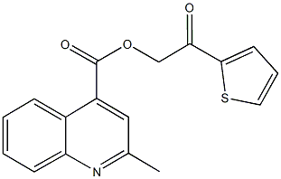  2-oxo-2-(2-thienyl)ethyl 2-methyl-4-quinolinecarboxylate