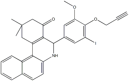5-[3-iodo-5-methoxy-4-(2-propynyloxy)phenyl]-2,2-dimethyl-2,3,5,6-tetrahydrobenzo[a]phenanthridin-4(1H)-one