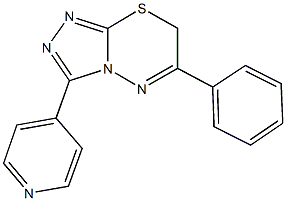 6-phenyl-3-(4-pyridinyl)-7H-[1,2,4]triazolo[3,4-b][1,3,4]thiadiazine Struktur