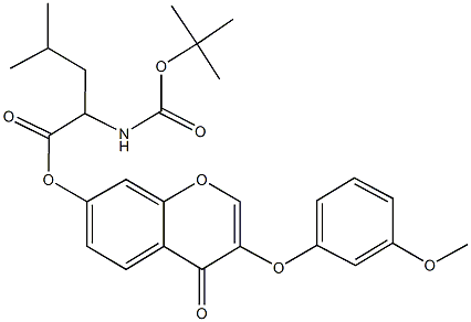 3-(3-methoxyphenoxy)-4-oxo-4H-chromen-7-yl 2-[(tert-butoxycarbonyl)amino]-4-methylpentanoate