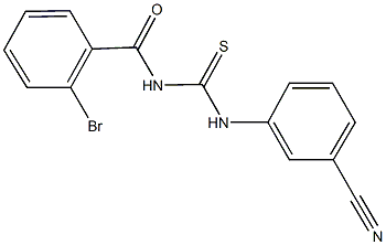 N-(2-bromobenzoyl)-N'-(3-cyanophenyl)thiourea Struktur