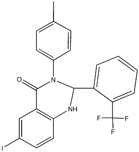 6-iodo-3-(4-methylphenyl)-2-[2-(trifluoromethyl)phenyl]-2,3-dihydro-4(1H)-quinazolinone
