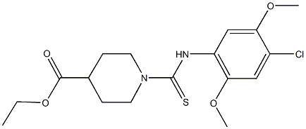  ethyl 1-[(4-chloro-2,5-dimethoxyanilino)carbothioyl]-4-piperidinecarboxylate
