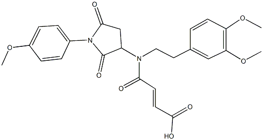  4-{[2-(3,4-dimethoxyphenyl)ethyl][1-(4-methoxyphenyl)-2,5-dioxo-3-pyrrolidinyl]amino}-4-oxo-2-butenoic acid