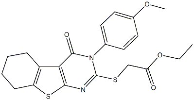  ethyl {[3-(4-methoxyphenyl)-4-oxo-3,4,5,6,7,8-hexahydro[1]benzothieno[2,3-d]pyrimidin-2-yl]sulfanyl}acetate