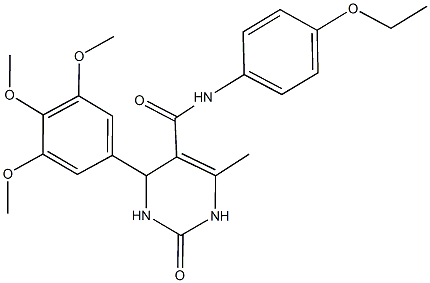 N-(4-ethoxyphenyl)-6-methyl-2-oxo-4-(3,4,5-trimethoxyphenyl)-1,2,3,4-tetrahydro-5-pyrimidinecarboxamide Structure