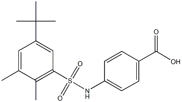 4-{[(5-tert-butyl-2,3-dimethylphenyl)sulfonyl]amino}benzoic acid 结构式