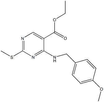  ethyl 4-[(4-methoxybenzyl)amino]-2-(methylsulfanyl)-5-pyrimidinecarboxylate