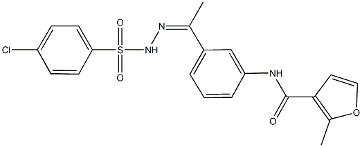  N-(3-{N-[(4-chlorophenyl)sulfonyl]ethanehydrazonoyl}phenyl)-2-methyl-3-furamide