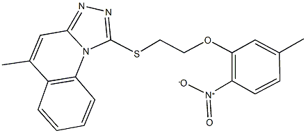  1-[(2-{2-nitro-5-methylphenoxy}ethyl)sulfanyl]-5-methyl[1,2,4]triazolo[4,3-a]quinoline