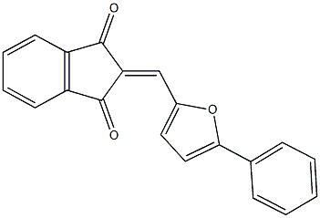 2-[(5-phenyl-2-furyl)methylene]-1H-indene-1,3(2H)-dione,,结构式