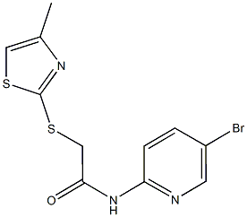 N-(5-bromo-2-pyridinyl)-2-[(4-methyl-1,3-thiazol-2-yl)sulfanyl]acetamide