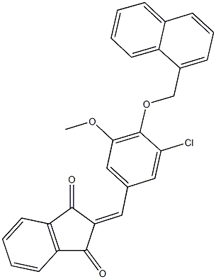  2-[3-chloro-5-methoxy-4-(1-naphthylmethoxy)benzylidene]-1H-indene-1,3(2H)-dione