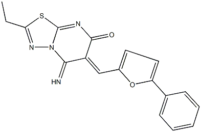 2-ethyl-5-imino-6-[(5-phenyl-2-furyl)methylene]-5,6-dihydro-7H-[1,3,4]thiadiazolo[3,2-a]pyrimidin-7-one