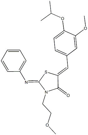  5-(4-isopropoxy-3-methoxybenzylidene)-3-(2-methoxyethyl)-2-(phenylimino)-1,3-thiazolidin-4-one