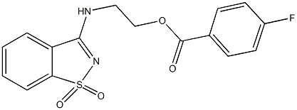 2-[(1,1-dioxido-1,2-benzisothiazol-3-yl)amino]ethyl 4-fluorobenzoate Structure