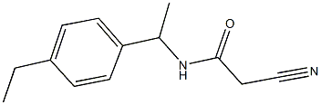 2-cyano-N-[1-(4-ethylphenyl)ethyl]acetamide Struktur