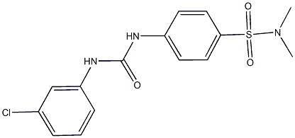 4-{[(3-chloroanilino)carbonyl]amino}-N,N-dimethylbenzenesulfonamide Structure