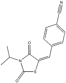  4-[(3-isopropyl-2,4-dioxo-1,3-thiazolidin-5-ylidene)methyl]benzonitrile