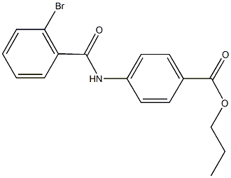 propyl 4-[(2-bromobenzoyl)amino]benzoate,,结构式