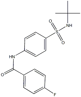 N-{4-[(tert-butylamino)sulfonyl]phenyl}-4-fluorobenzamide 化学構造式