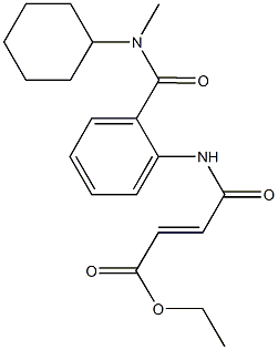 ethyl 4-(2-{[cyclohexyl(methyl)amino]carbonyl}anilino)-4-oxo-2-butenoate,,结构式