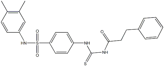  N-(3,4-dimethylphenyl)-4-({[(3-phenylpropanoyl)amino]carbothioyl}amino)benzenesulfonamide