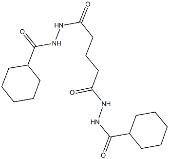 N'-{5-[2-(cyclohexylcarbonyl)hydrazino]-5-oxopentanoyl}cyclohexanecarbohydrazide Structure