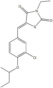  5-(4-sec-butoxy-3-chlorobenzylidene)-3-ethyl-1,3-thiazolidine-2,4-dione