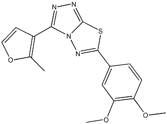  6-(3,4-dimethoxyphenyl)-3-(2-methyl-3-furyl)[1,2,4]triazolo[3,4-b][1,3,4]thiadiazole