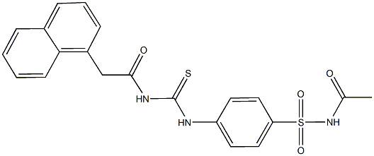 N-acetyl-4-({[(1-naphthylacetyl)amino]carbothioyl}amino)benzenesulfonamide Structure