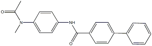 N-{4-[acetyl(methyl)amino]phenyl}[1,1'-biphenyl]-4-carboxamide Structure