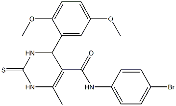  N-(4-bromophenyl)-4-(2,5-dimethoxyphenyl)-6-methyl-2-thioxo-1,2,3,4-tetrahydro-5-pyrimidinecarboxamide