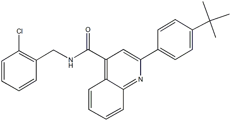 2-(4-tert-butylphenyl)-N-(2-chlorobenzyl)-4-quinolinecarboxamide Struktur