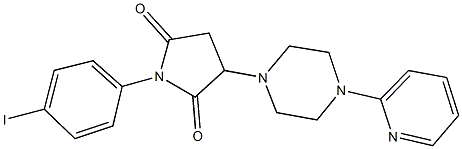 1-(4-iodophenyl)-3-[4-(2-pyridinyl)-1-piperazinyl]-2,5-pyrrolidinedione Structure
