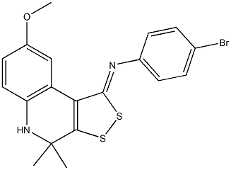 N-(4-bromophenyl)-N-(8-methoxy-4,4-dimethyl-4,5-dihydro-1H-[1,2]dithiolo[3,4-c]quinolin-1-ylidene)amine