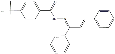 4-tert-butyl-N'-(1,3-diphenyl-2-propenylidene)benzohydrazide 结构式