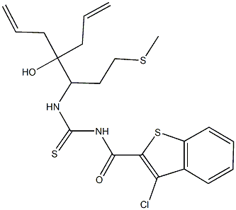 N-{2-allyl-2-hydroxy-1-[2-(methylsulfanyl)ethyl]-4-pentenyl}-N'-[(3-chloro-1-benzothien-2-yl)carbonyl]thiourea