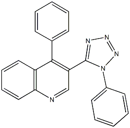 4-phenyl-3-(1-phenyl-1H-tetraazol-5-yl)quinoline Struktur