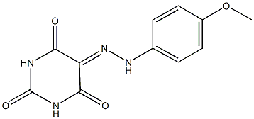 2,4,5,6(1H,3H)-pyrimidinetetrone 5-[(4-methoxyphenyl)hydrazone] Structure