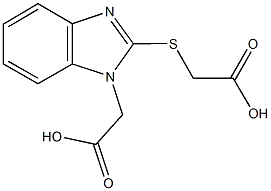 {[1-(carboxymethyl)-1H-benzimidazol-2-yl]sulfanyl}acetic acid Structure