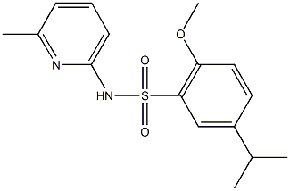  5-isopropyl-2-methoxy-N-(6-methyl-2-pyridinyl)benzenesulfonamide