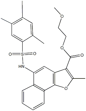  2-methoxyethyl 2-methyl-5-{[(2,4,5-trimethylphenyl)sulfonyl]amino}naphtho[1,2-b]furan-3-carboxylate