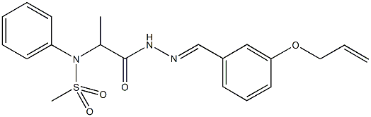 N-(2-{2-[3-(allyloxy)benzylidene]hydrazino}-1-methyl-2-oxoethyl)-N-phenylmethanesulfonamide 结构式