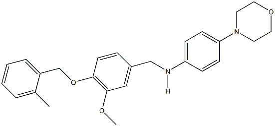  N-{3-methoxy-4-[(2-methylbenzyl)oxy]benzyl}-N-[4-(4-morpholinyl)phenyl]amine