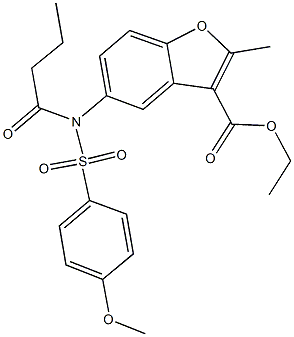  ethyl 5-{butyryl[(4-methoxyphenyl)sulfonyl]amino}-2-methyl-1-benzofuran-3-carboxylate