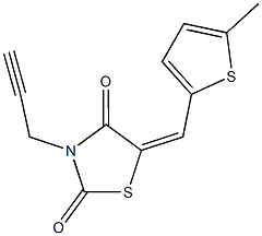 5-[(5-methyl-2-thienyl)methylene]-3-(2-propynyl)-1,3-thiazolidine-2,4-dione Struktur