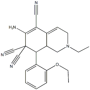 6-amino-8-(2-ethoxyphenyl)-2-ethyl-2,3,8,8a-tetrahydro-5,7,7(1H)-isoquinolinetricarbonitrile