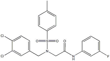 2-{(3,4-dichlorobenzyl)[(4-methylphenyl)sulfonyl]amino}-N-(3-fluorophenyl)acetamide